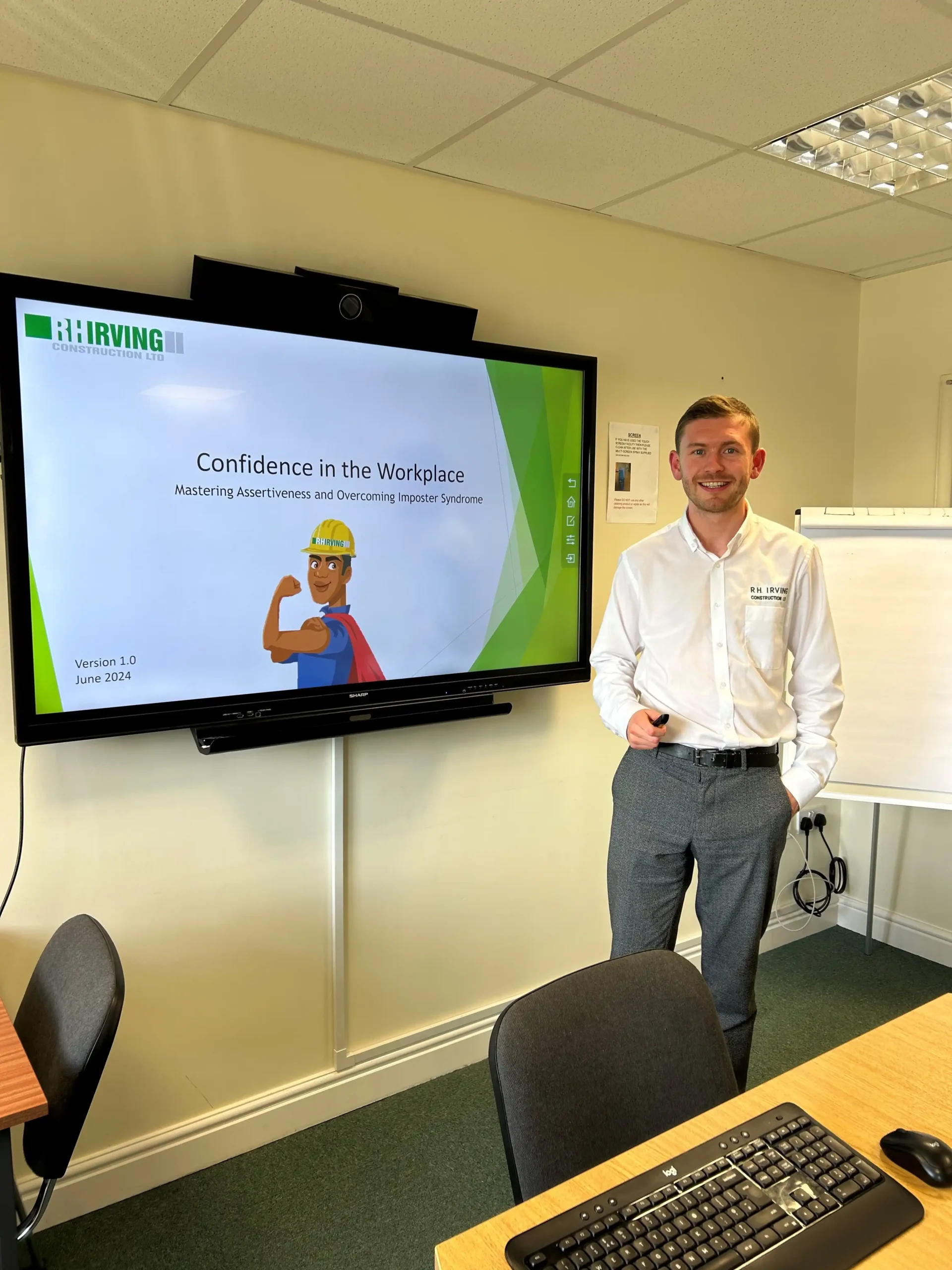 Everyone at R H Irving Construction would like to congratulate Nathan Thompson on his promotion to ‘HR Manager’